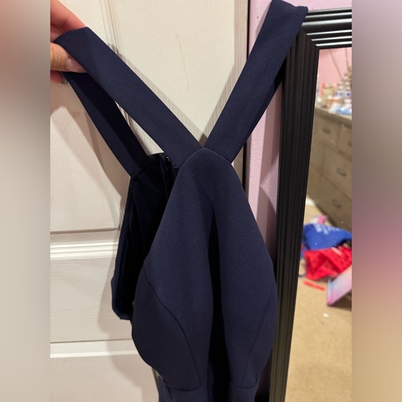 Formal Blue Dress with Rhinestone Sides - Picture 3 of 3